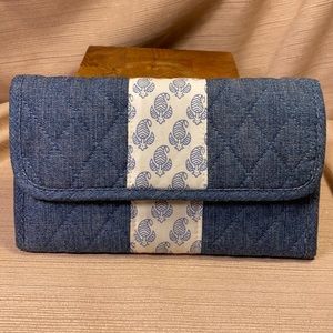 NWOT Lemon Hill denim cotton wallet